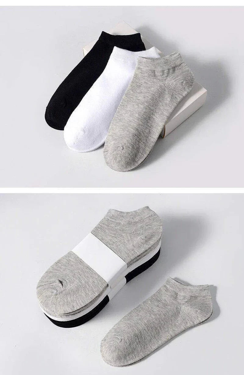 Men's Ankle Socks Breathable Cotton Sports Socks 5 Pairs