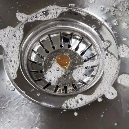 2PCS Kitchen Sink Strainer Stopper – Reusable Drain Filter & Waste Plug Set