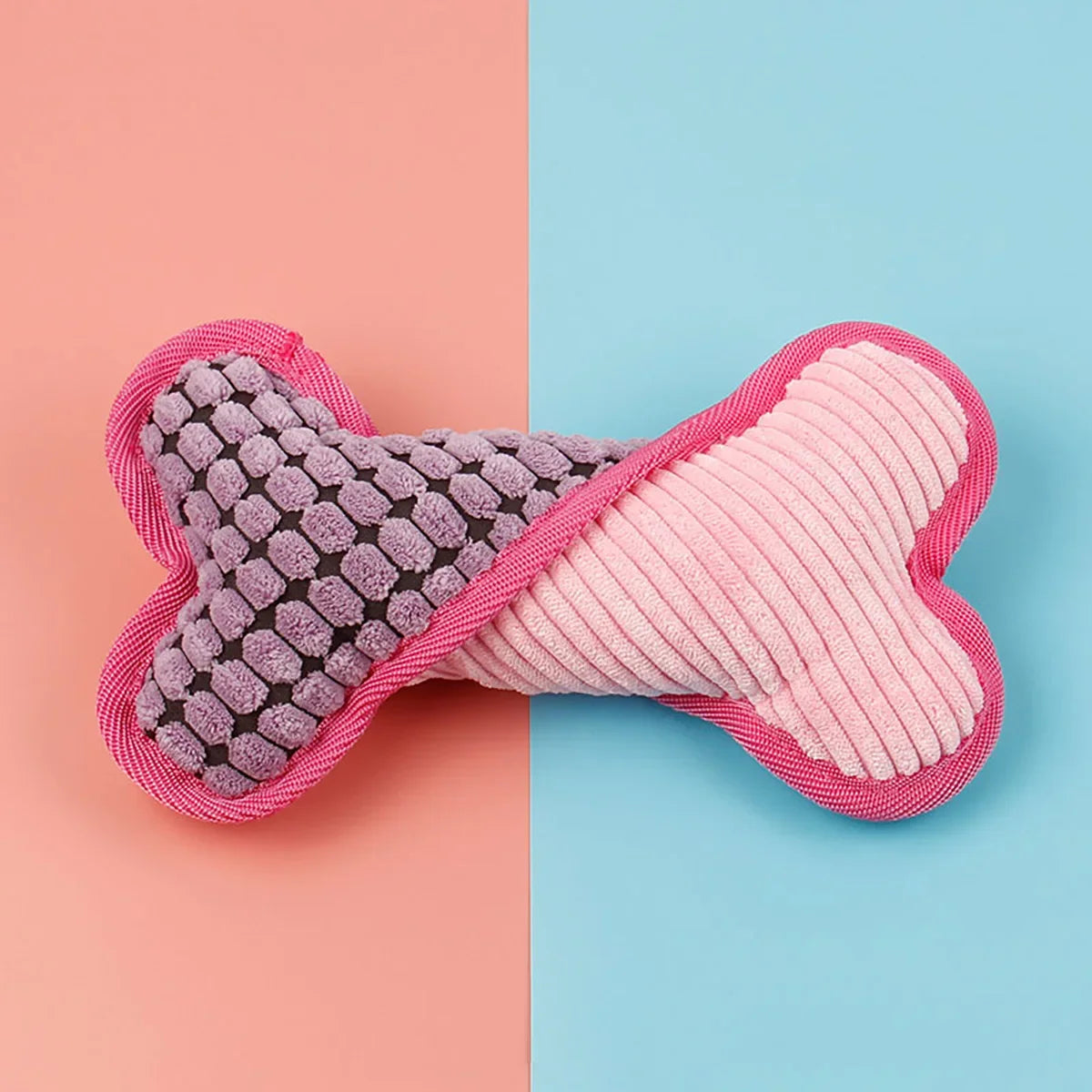 Plush Squeaky Bone Dog Toy for Interactive Chewing and Play