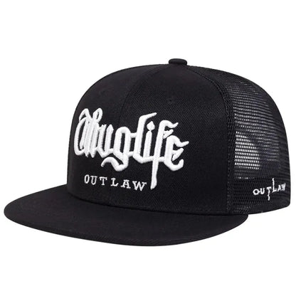 Thug Life Embroidery Snapback Baseball Cap for Streetwear Style