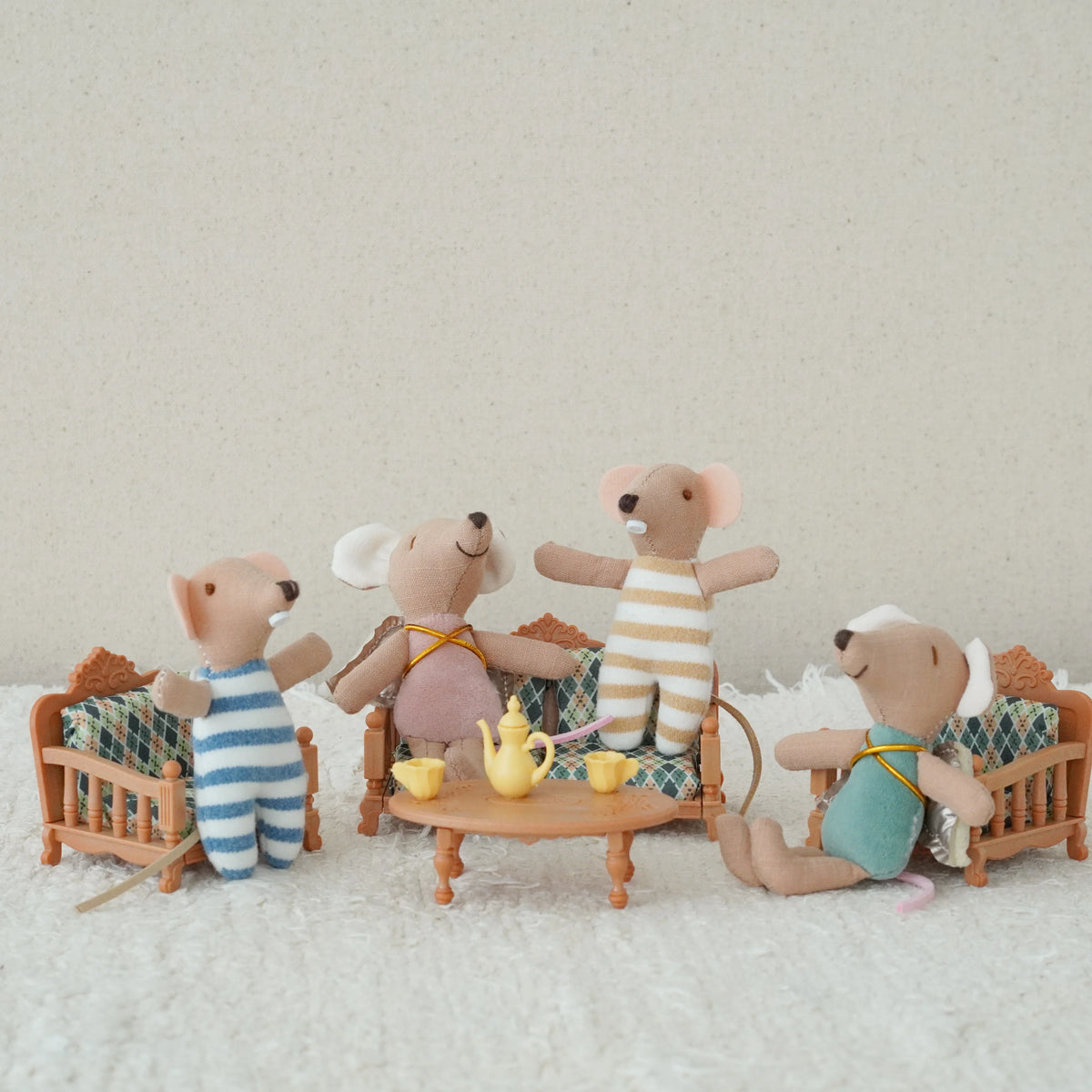 Mouse Plush Doll Soft Stuffed Animal Hand Puppet