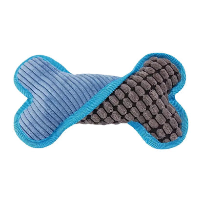Plush Squeaky Bone Dog Toy for Interactive Chewing and Play