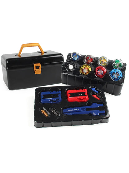 Metal Battle Tops Set with Launchers & Storage Box