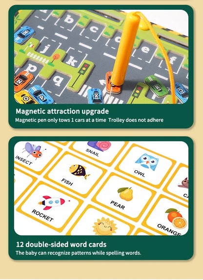 Montessori Magnetic Alphabet Maze Wooden Learning Board