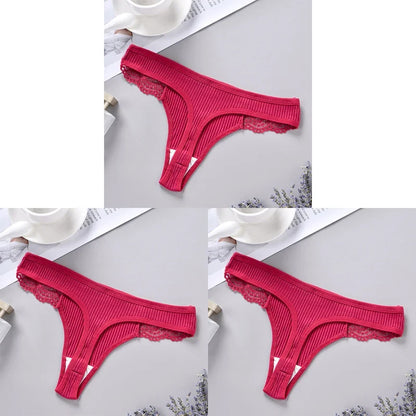 Cotton G String Panties 3PCS Women's Antibacterial Thongs