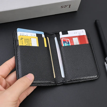 Slim Card Wallet PU Leather Mini Credit Card Holder