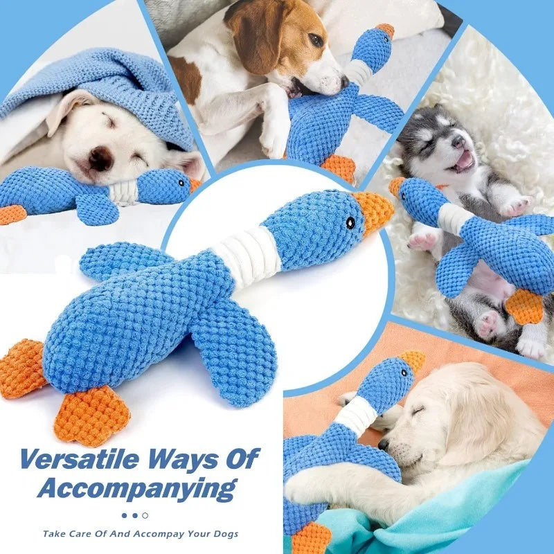 Interactive Plush Squeaky Dog Toy for Aggressive Chewers Play