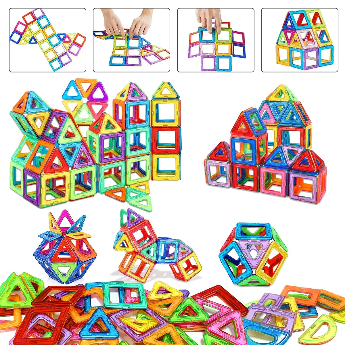 Magnetic Building Blocks STEM Educational Construction Toys