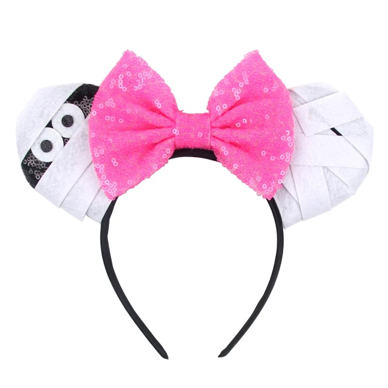 Sequin Mouse Ears Bow Headband for Women & Girls