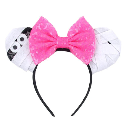 Sequin Mouse Ears Bow Headband for Women & Girls