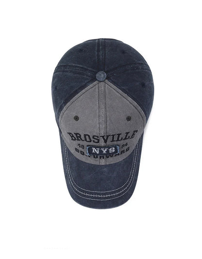 Washed Embroidered Baseball Cap with Curved Brim for Everyday Style