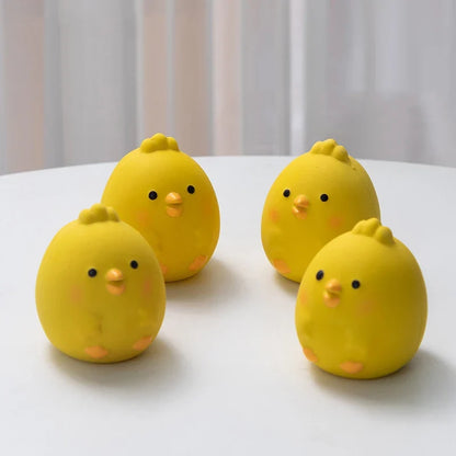 Rubber Squeaky Chicken Dog Toy for Interactive Chewing and Play