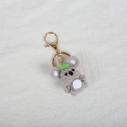 Mini Animal Crochet Keychain Cute Knitted Doll Keyring