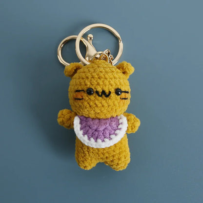 Funny Sheep Crochet Keychain Cute Animal Bag Charm