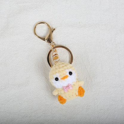 Mini Penguin Crochet Keychain Cute Animal Bag Charm