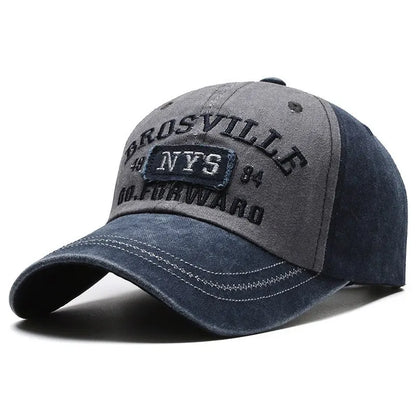 Washed Embroidered Baseball Cap with Curved Brim for Everyday Style
