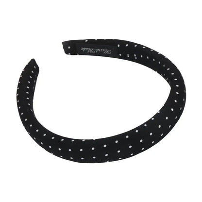 Retro Satin Polka Dot Sponge Headband for Women