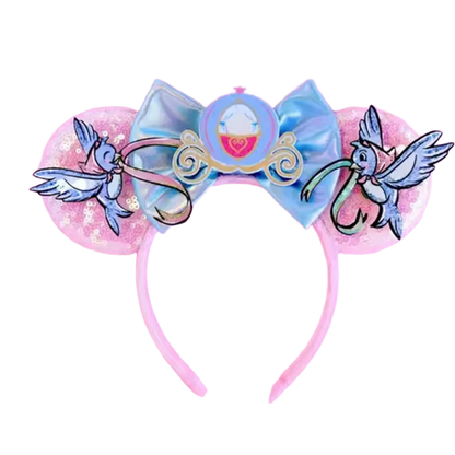 Mouse Ears Sequin Bow Cosplay Headband for Women & Adults