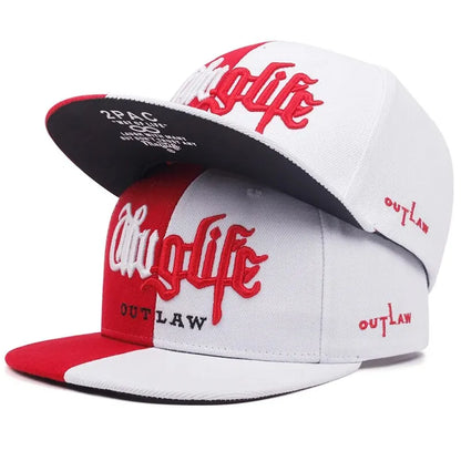 Thug Life Embroidery Snapback Baseball Cap for Streetwear Style