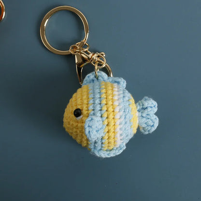 Ocean Animal Crochet Keychain Tropical Fish Bag Charm
