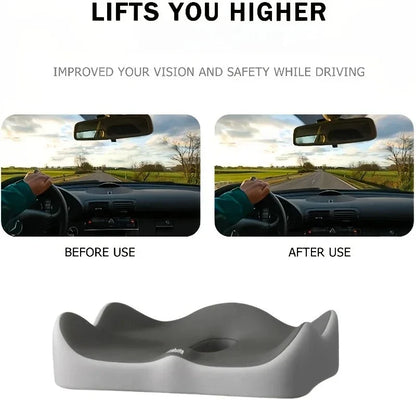 1pc 3D Lumbar Support Car Cushion, Memory Foam Ergonomic for Lower Back Pain Relief, Also for Office & Wheelchair Use