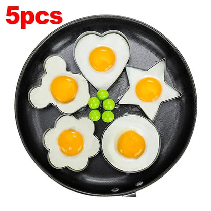 Stainless Steel Heart Fried Egg Mold for Pancakes and Omelettes