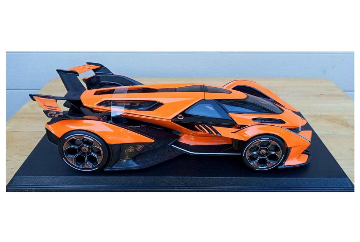 Lamborghini V12 Vision Gran Turismo Orange Metallic "Special Edition" 1/18 Diecast Model Car by Maisto