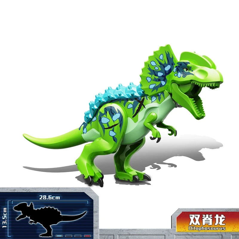 Jurassic Raptor Building Blocks Mini Dinosaur Construction Toy Set