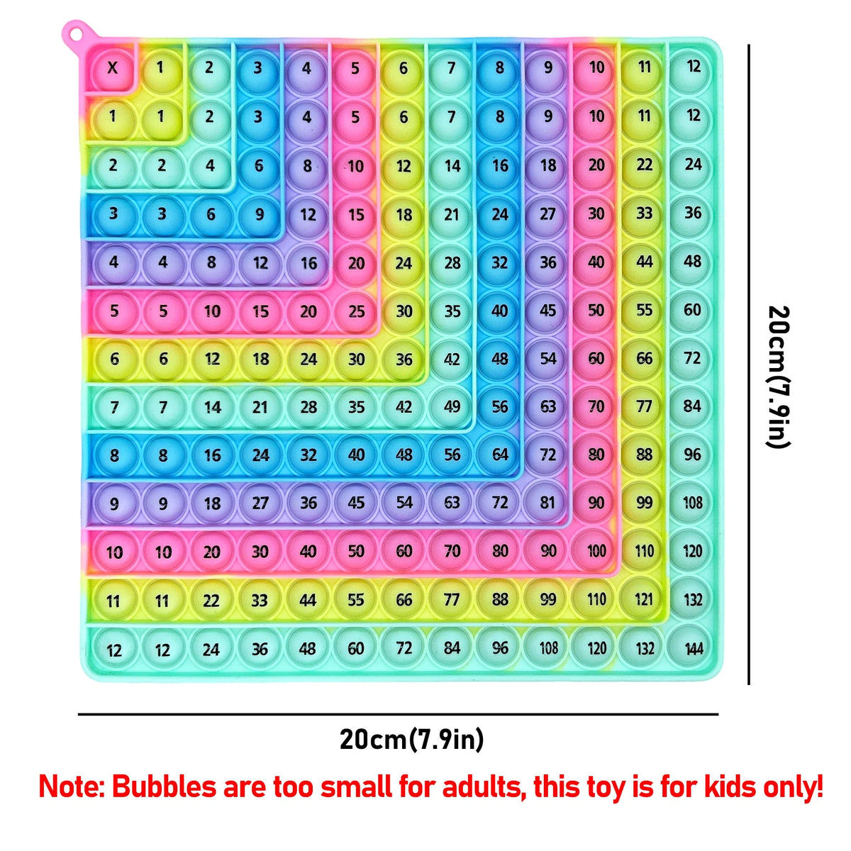 12×12 Multiplication Practice Math Learning Board Game