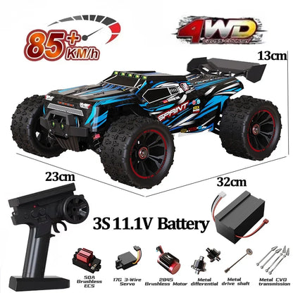 9522PRO 1:16 Brushless 4WD RC Car – 85KM/H High-Speed Off-Road Racing Drift Truck