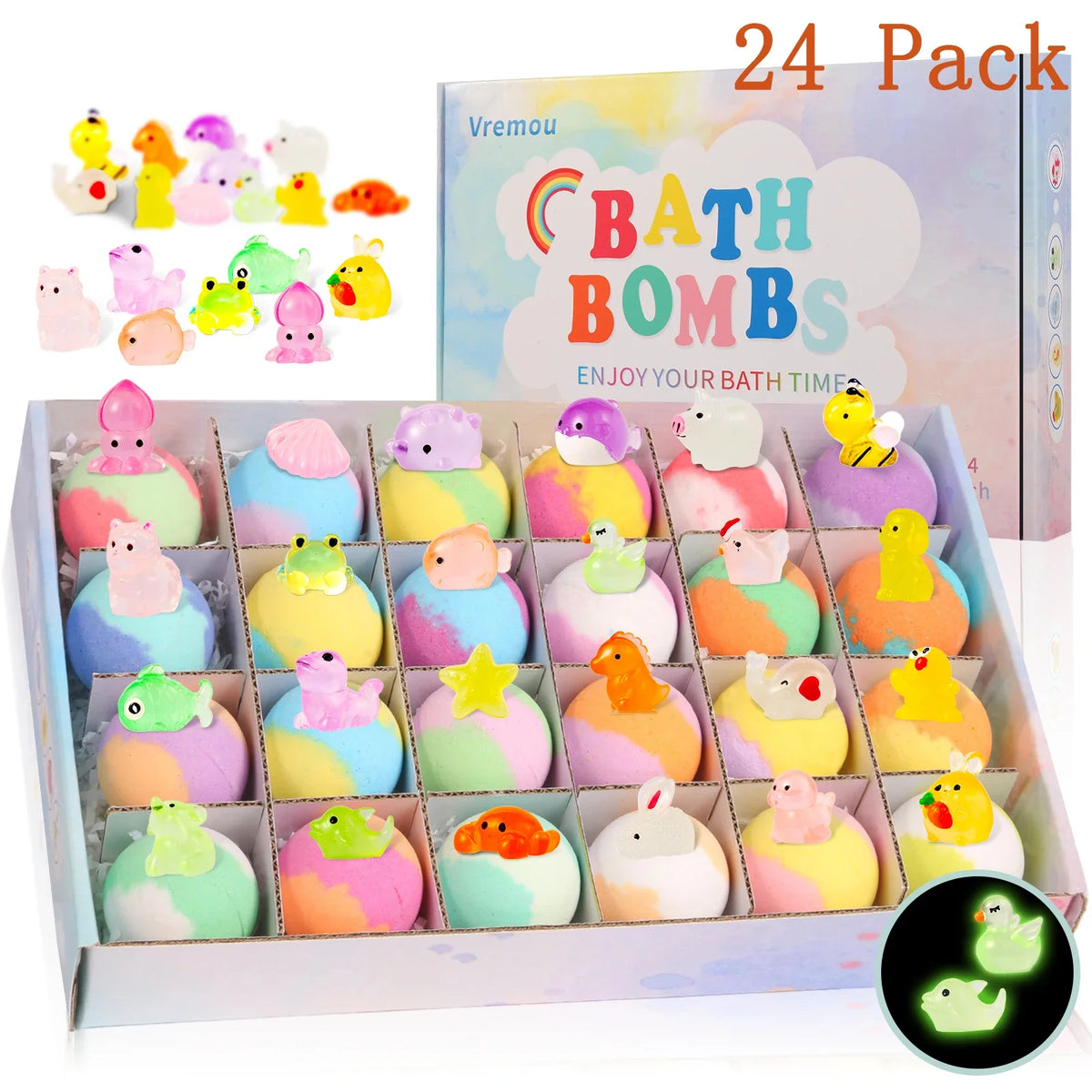 Kids Bath Bomb Gift Set 15/24 Pack with Surprise Inside