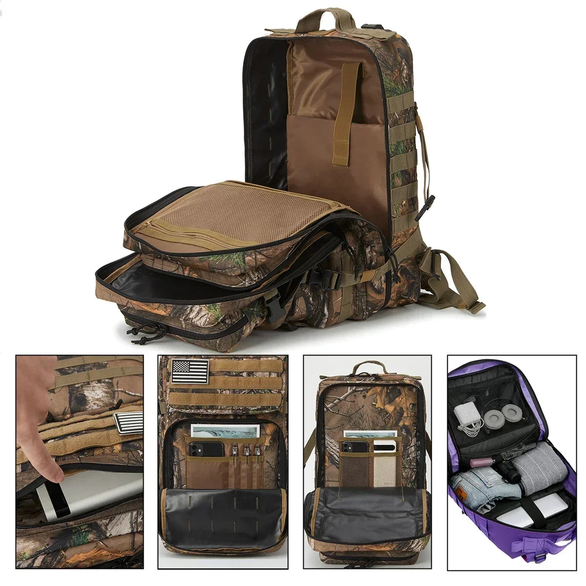 45L Hunting Large Capacity Outdoor Tactical Backpacks for Men/Women 3 Days Gym Hiking Ba For Trekking Camping Daypack Back Pack