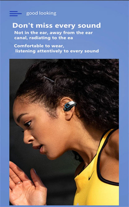 Earphone Clip Wireless Bluetooth Headphone Bone Conduction Headset High Quality TWS Auriculares Sport Noise Canceling With Mic