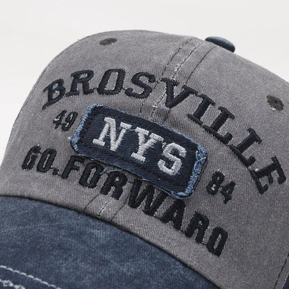 Washed Embroidered Baseball Cap with Curved Brim for Everyday Style