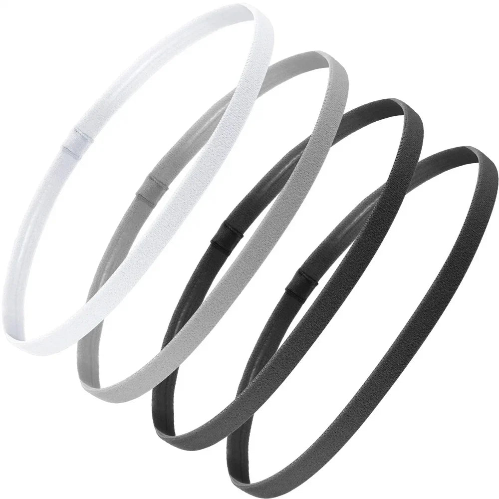4PCS Thin Elastic Non-Slip Sports Headbands for Men & Women