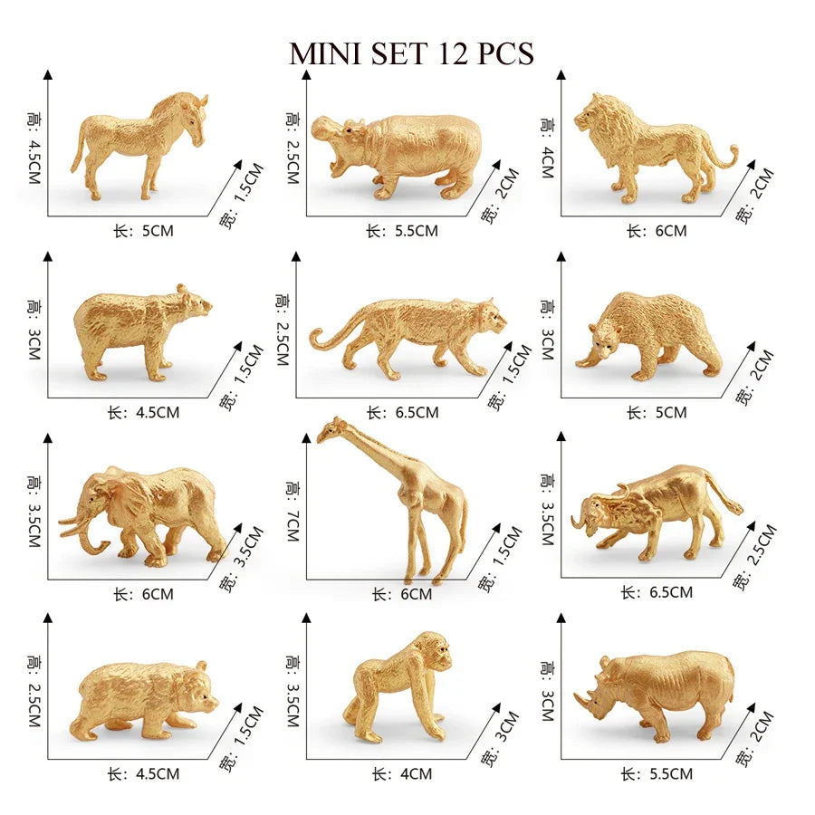 Mini Farm & Wildlife Animal Figurine Set