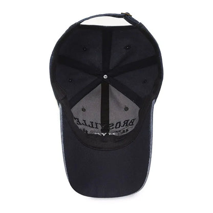 Washed Embroidered Baseball Cap with Curved Brim for Everyday Style