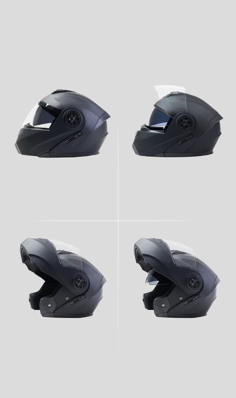 Flip Up Motorcycle Helmet DOT Dual Visor Modular Full Face