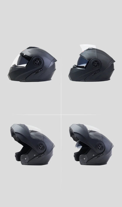 Flip Up Motorcycle Helmet DOT Dual Visor Modular Full Face