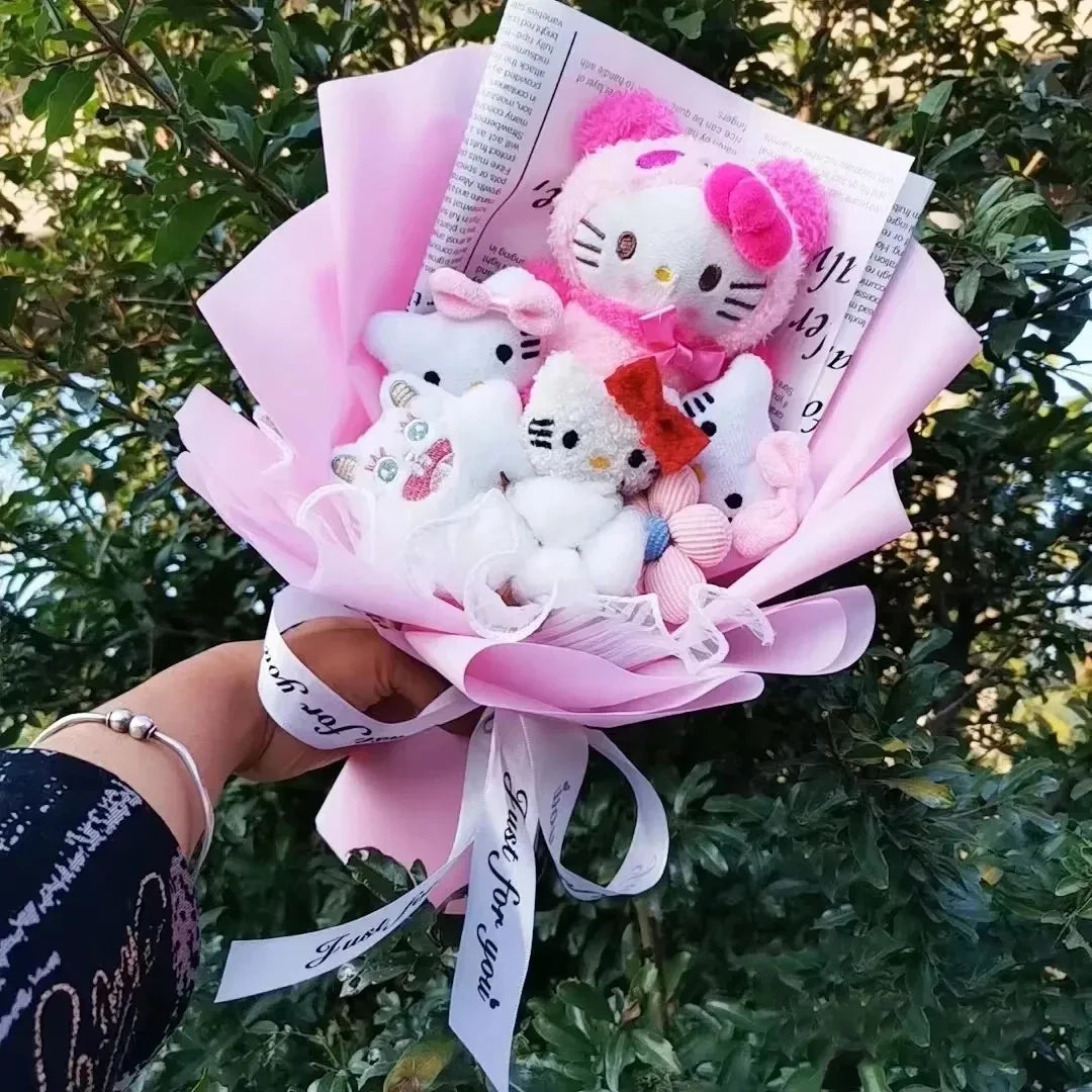 Plush Flower Bouquet with Rose Design