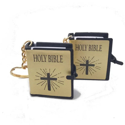 Fashion Cute Mini Holy Bible Book Keychains Accessories