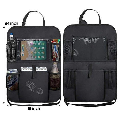 Car Backseat Organizer with Touch Screen Tablet Holder