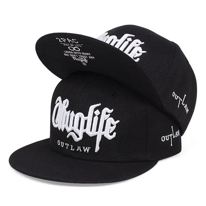 Thug Life Embroidery Snapback Baseball Cap for Streetwear Style