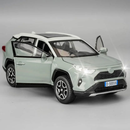 RAV4 Diecast Toy Car with Light & Sound – Alloy Model Vehicle Toy