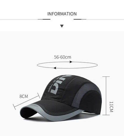 Quick Dry Breathable Mesh Baseball Cap for Summer Outdoor Sports