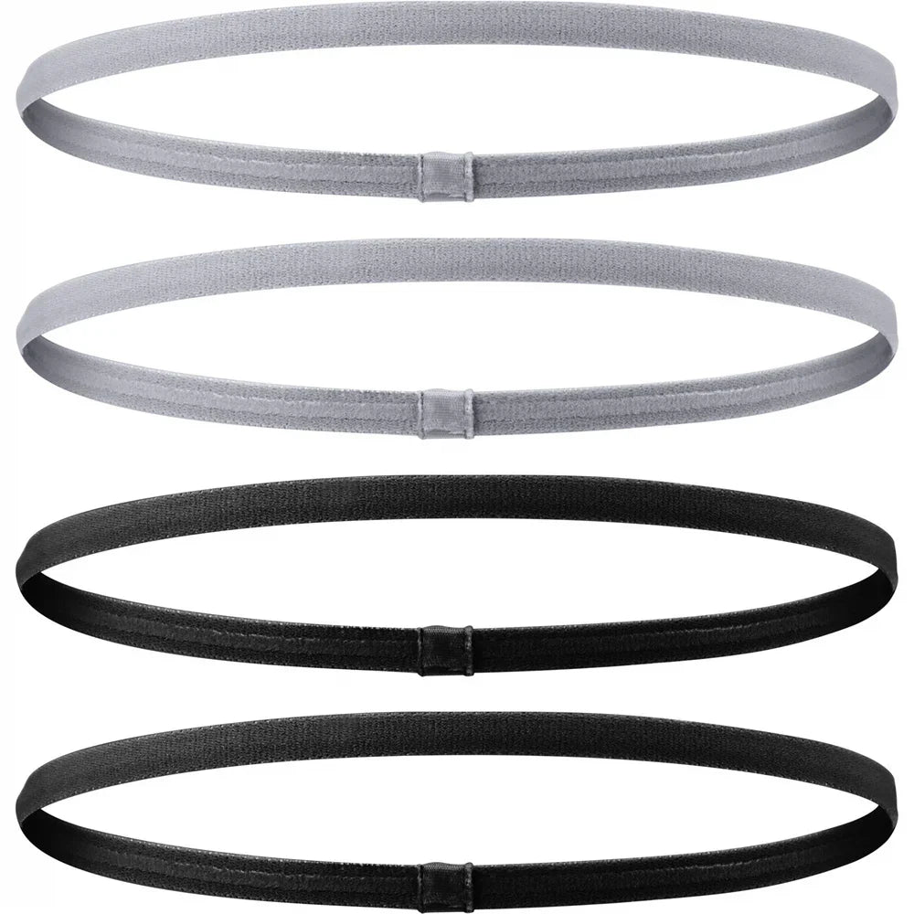 4PCS Thin Elastic Non-Slip Sports Headbands for Men & Women