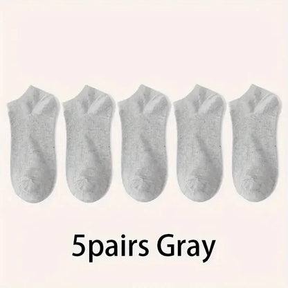 Ankle Socks 5 Pack Breathable Low Cut Unisex Socks