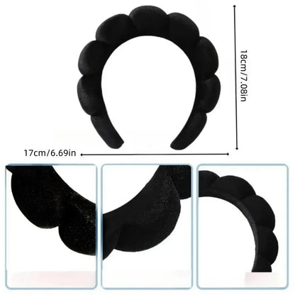 3PCS Spa Bubble Headband & Wristbands Skincare Set