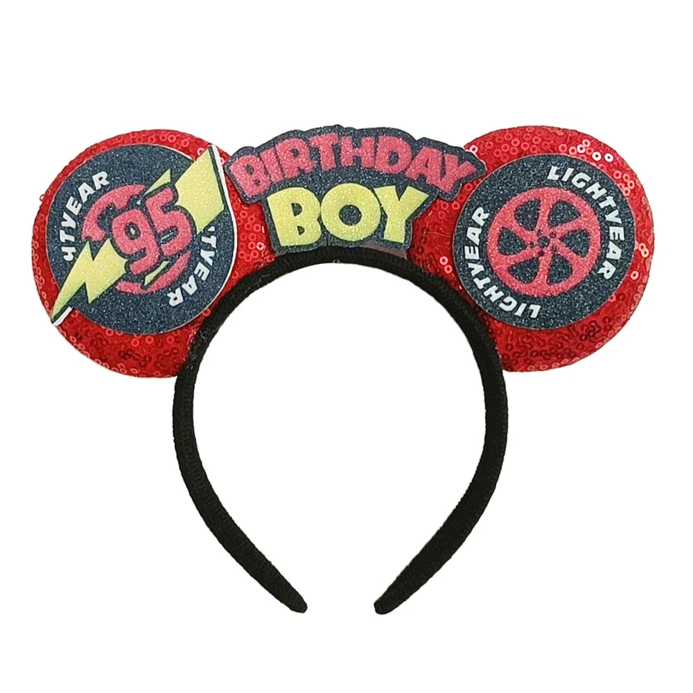 Mouse Ears Sequin Bow Cosplay Headband for Women & Adults