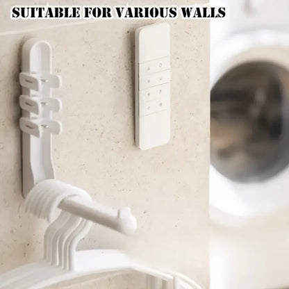 3/6pcs No Drill Magnetic Remote Holder - Wall Mount for TV/AC/DVD Remotes, White Space-Saving Design